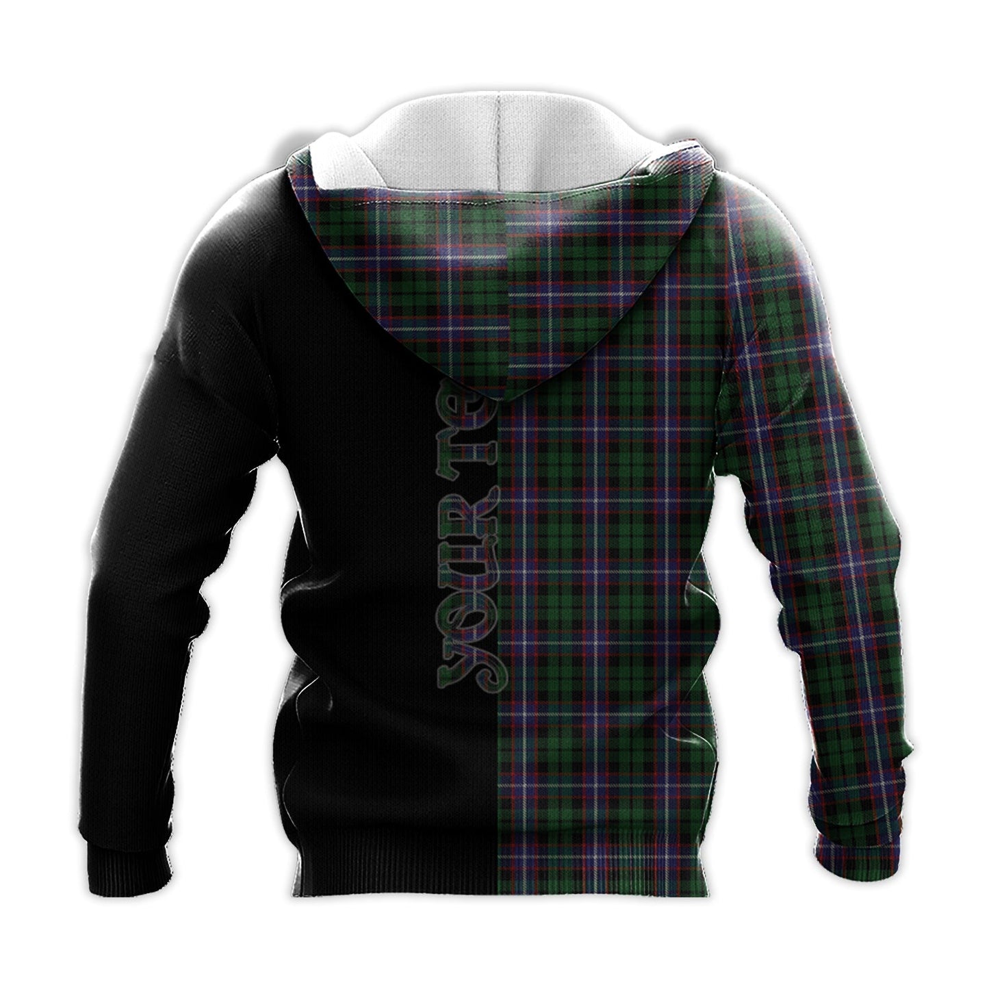 Printivon Russell Tartan Personalize Half Hoodie