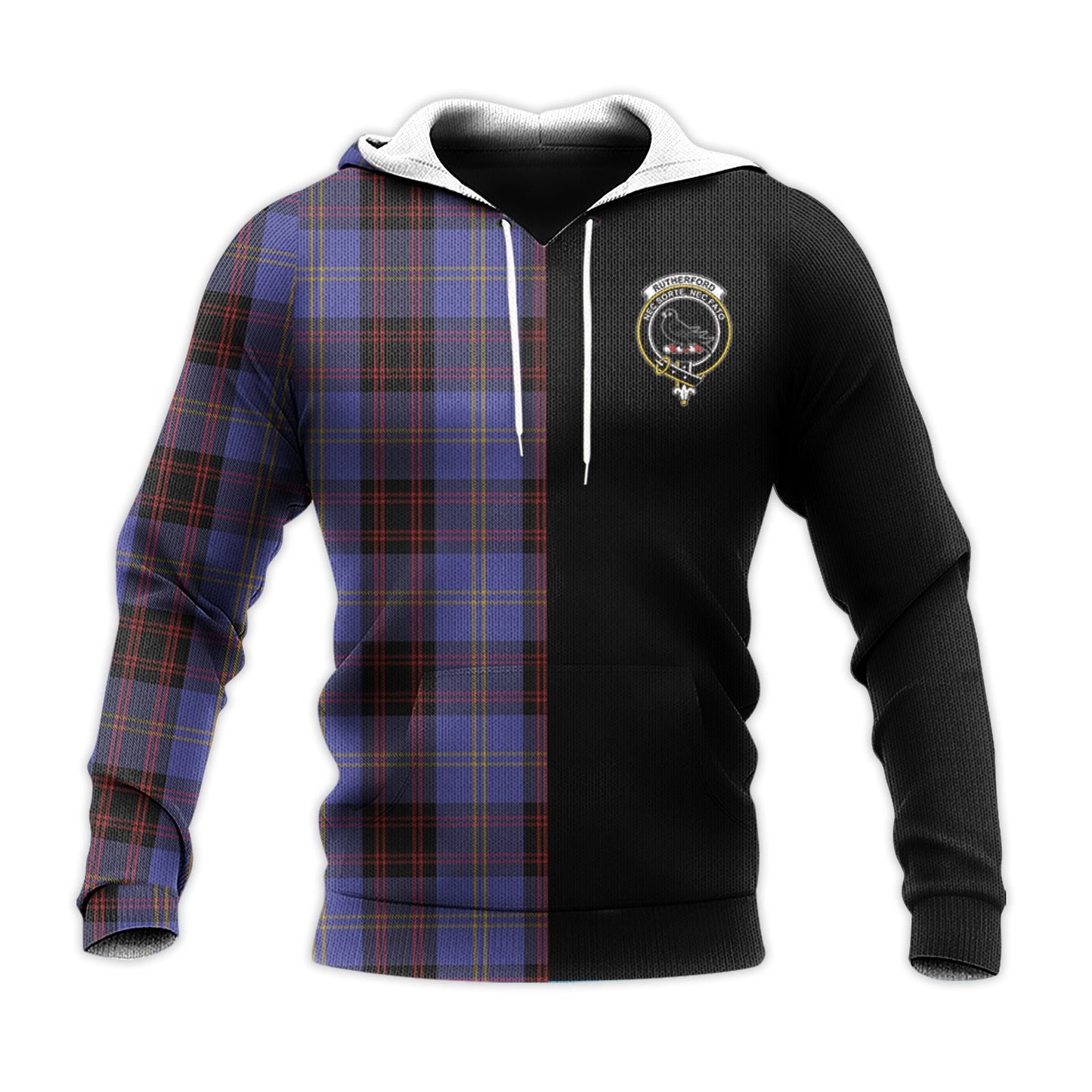 Printivon Rutherford Tartan Personalize Half Hoodie