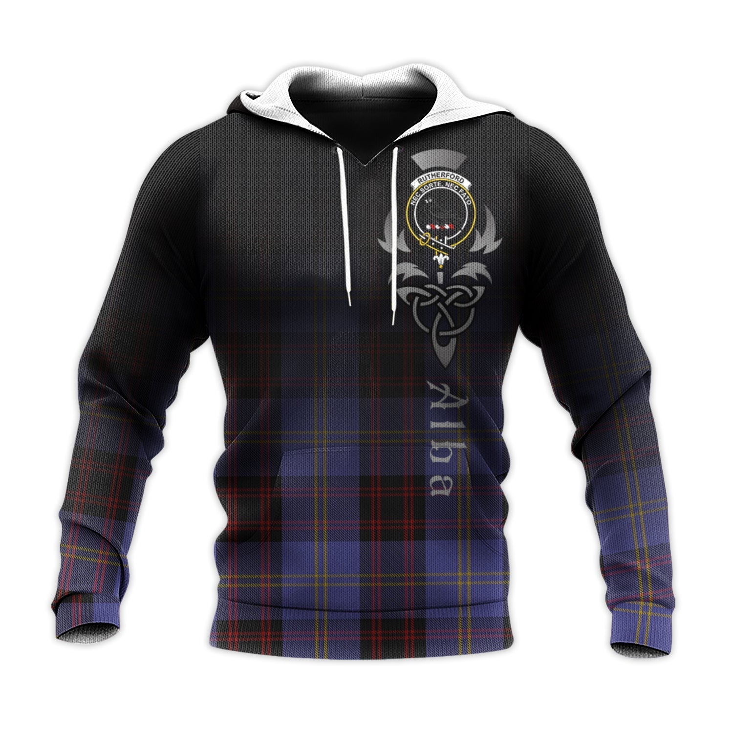 Printivon Rutherford Tartan Crest Alba Celtic Hoodie