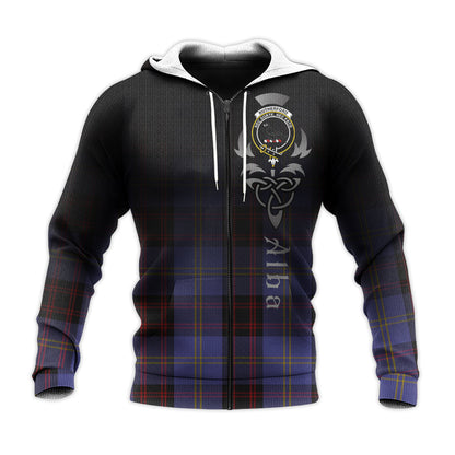 Printivon Rutherford Tartan Crest Alba Celtic Hoodie