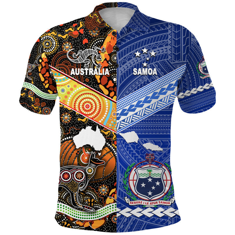 Samoa And Australia Aboriginal Polo Shirt Together