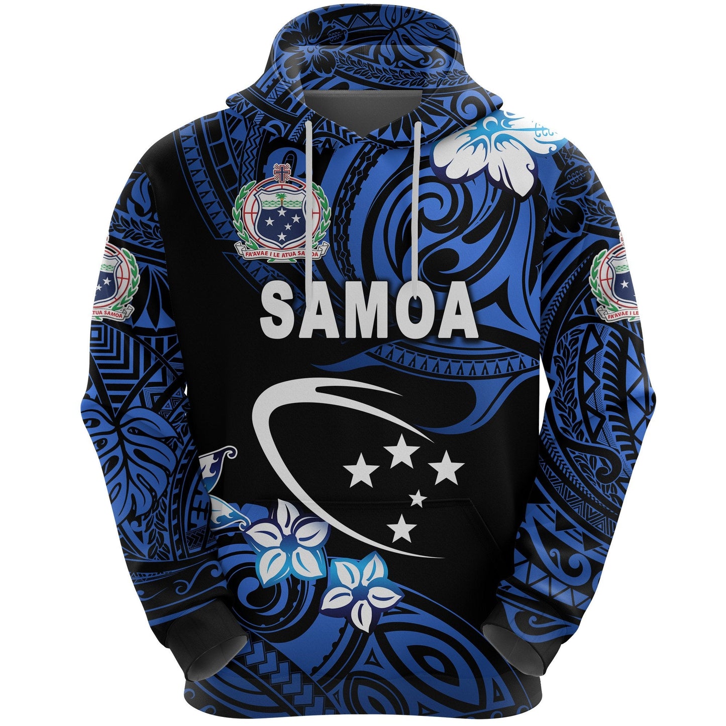 Manu Samoa Rugby Hoodie Unique Vibes Blue