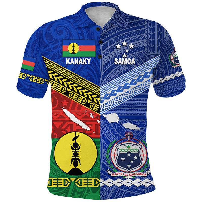 Samoa And Kanaky New Caledonia Polo Shirt Together