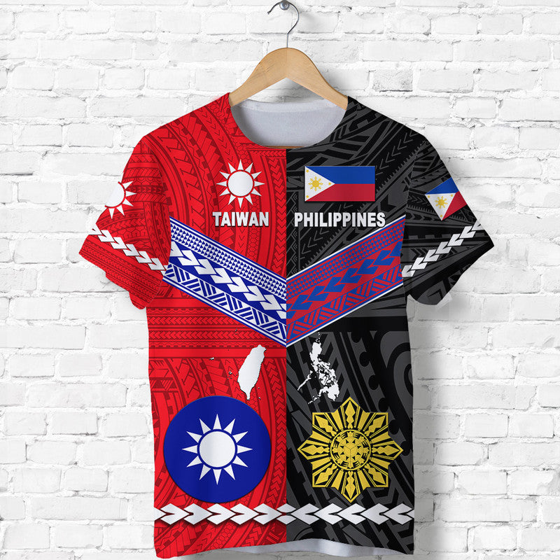 Taiwan And Philippines Polynesian T Shirt Together