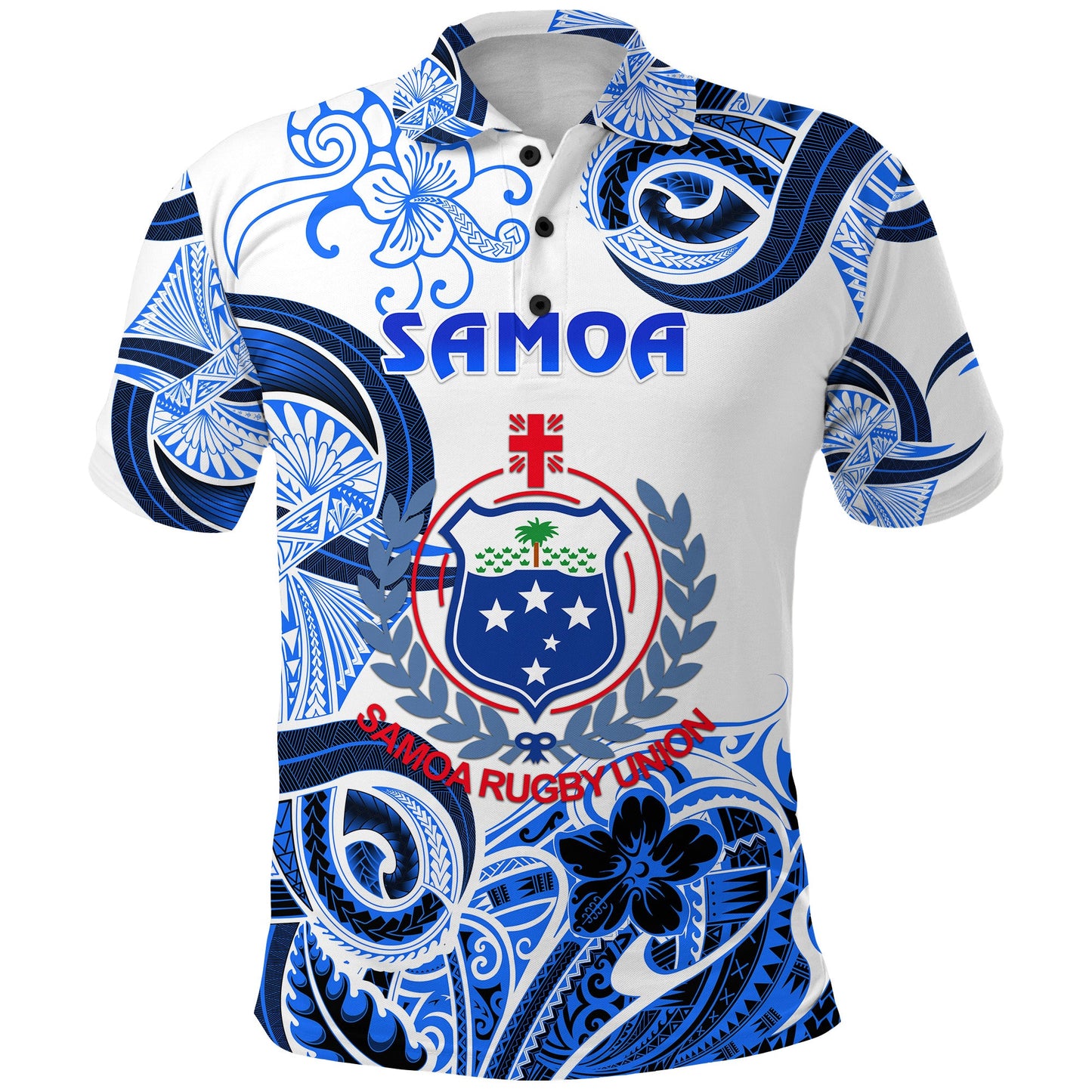 Samoa Manu Polo Shirt Rugby Unique Style - White