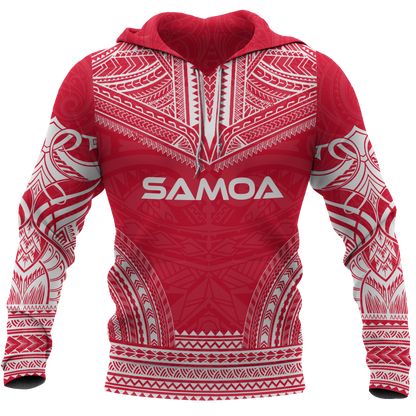 Samoa Polynesian Chief Hoodie Red Version