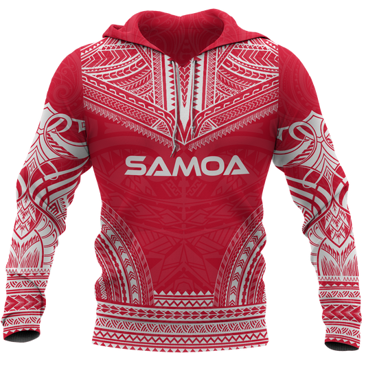 Samoa Polynesian Chief Hoodie Red Version