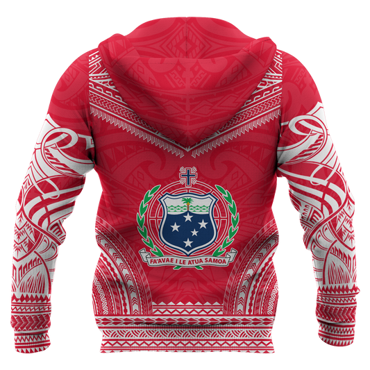 Samoa Polynesian Chief Hoodie Red Version