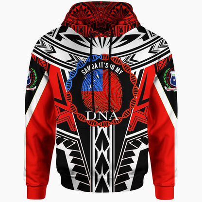 Samoa Hoodie It's In My DNA Red Color