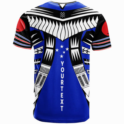 Samoa Custom Personalised T - Shirt - Samoa Rugby Sport Style Blue Color