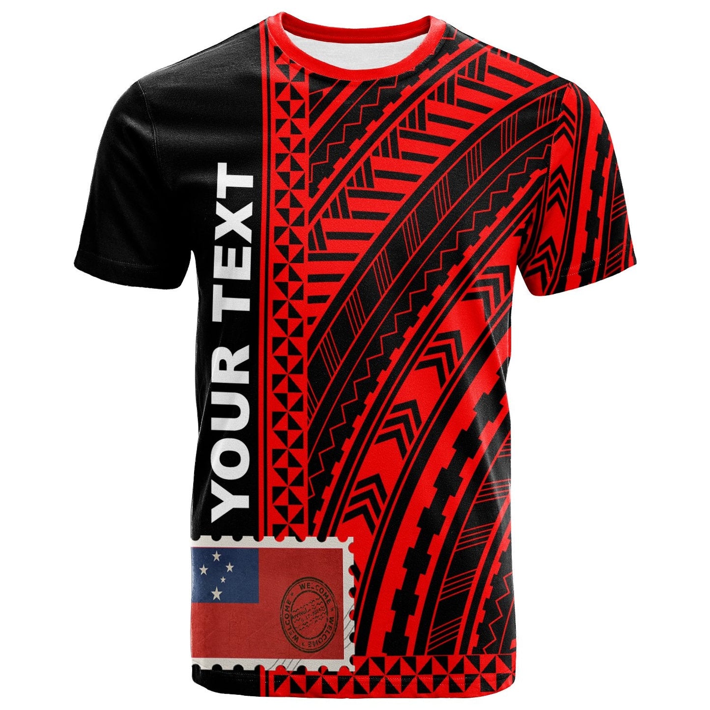Samoa Custom Personalised T - Shirt - Samoa Stamp
