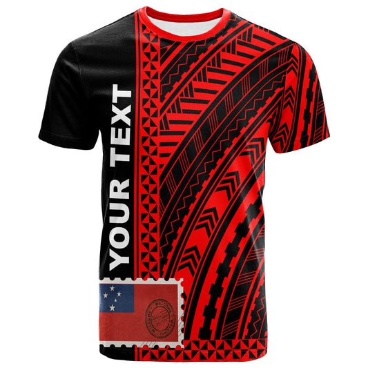 Samoa Custom Personalised T - Shirt - Samoa Stamp