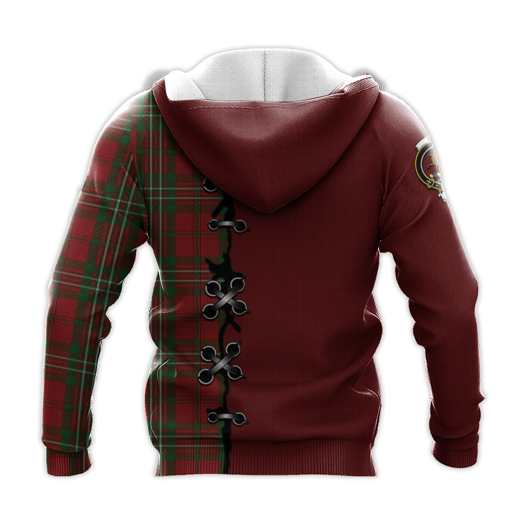 Printivon Scott Tartan Hoodie Lion Rampant And Celtic Thistle Style