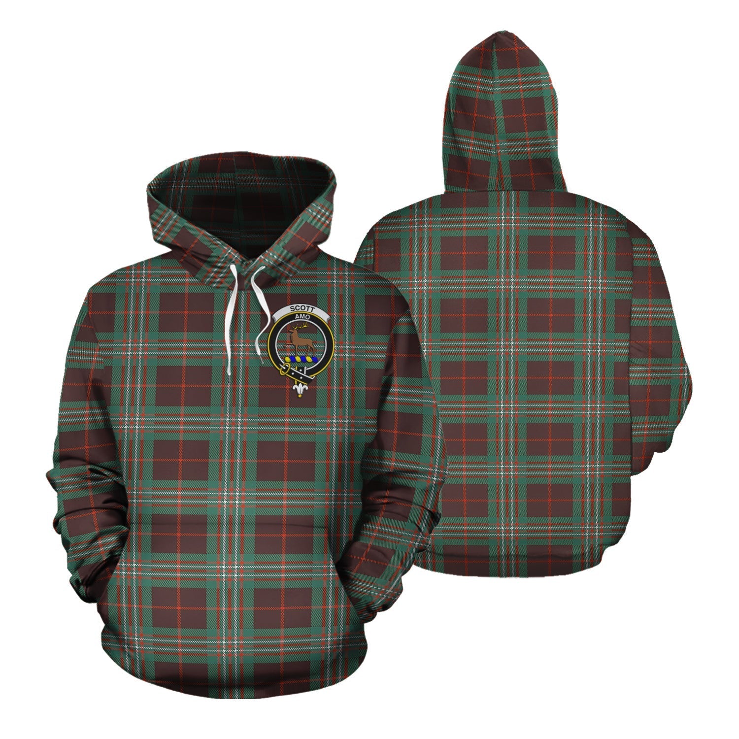 Printivon Scott Brown Ancient Tartan Hoodie