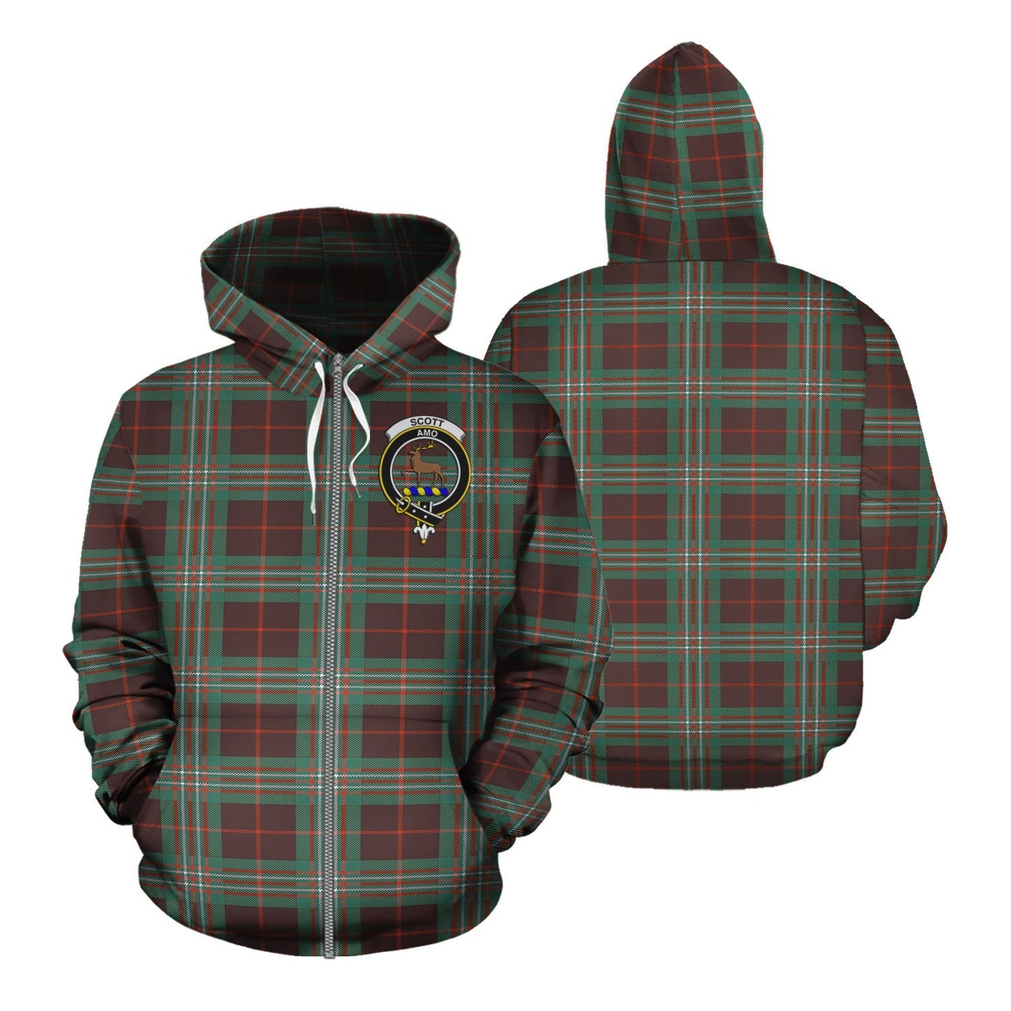 Printivon Scott Brown Ancient Tartan Hoodie