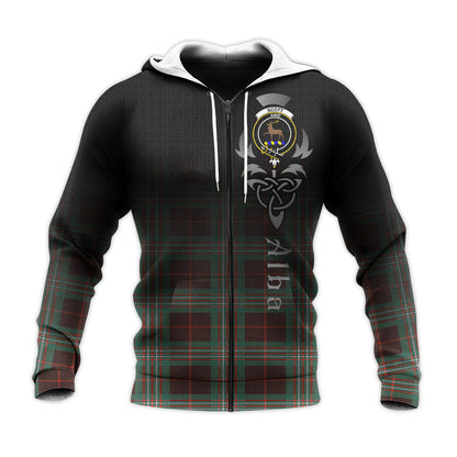 Printivon Scott Brown Ancient Tartan Crest Alba Celtic Hoodie