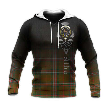 Printivon Scott Brown Modern Tartan Crest Alba Celtic Hoodie