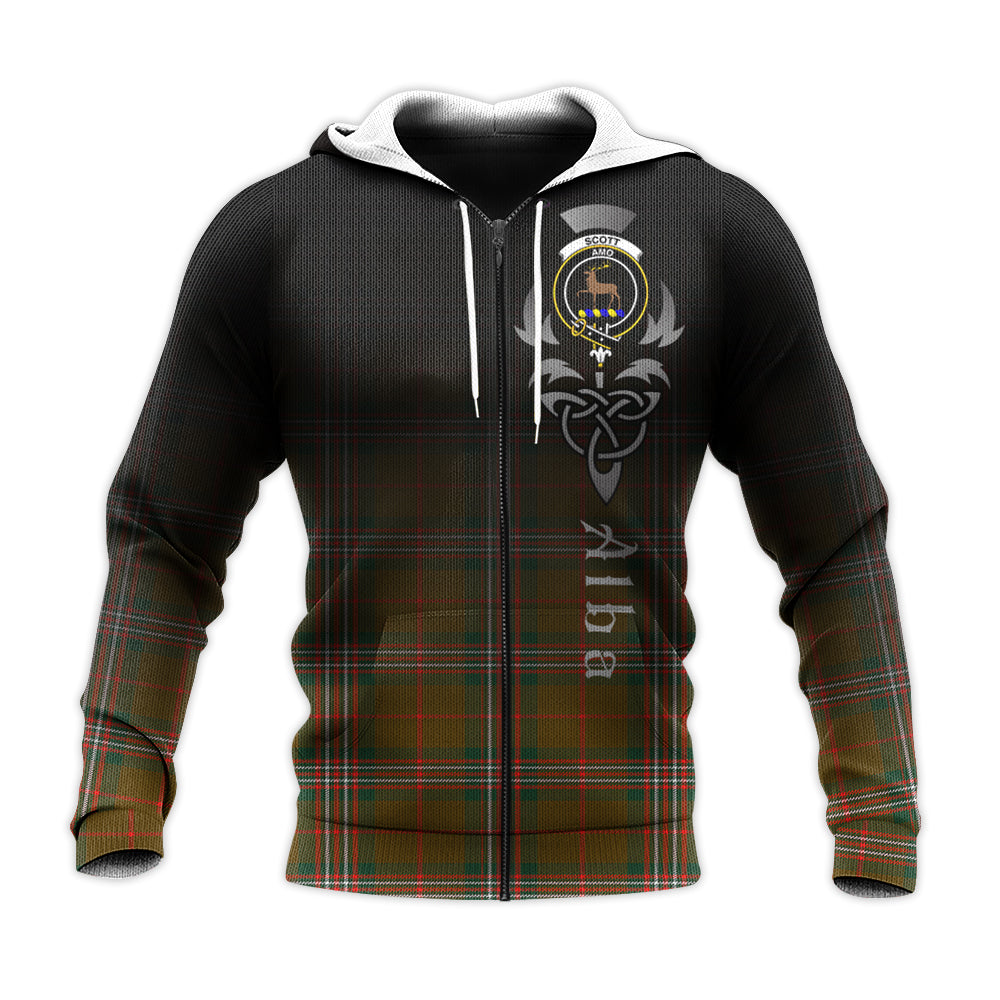 Printivon Scott Brown Modern Tartan Crest Alba Celtic Hoodie