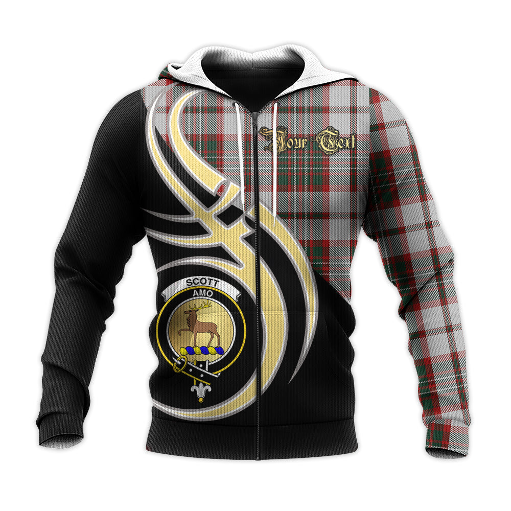 Printivon Scott Dress Clan Believe In Me Crest Tartan Knitted Hoodie Custom Your Text
