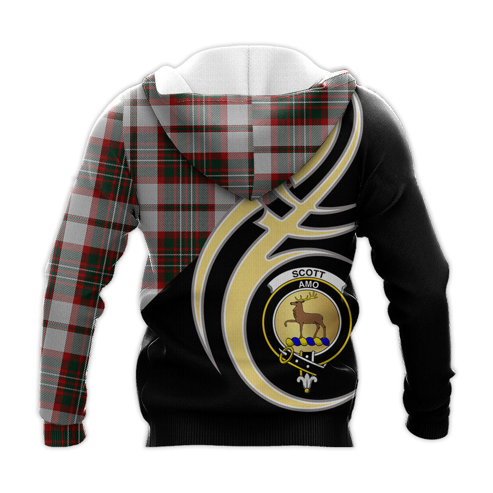 Printivon Scott Dress Clan Believe In Me Crest Tartan Knitted Hoodie Custom Your Text