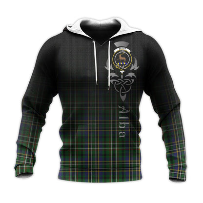 Printivon Scott Green Tartan Crest Alba Celtic Hoodie