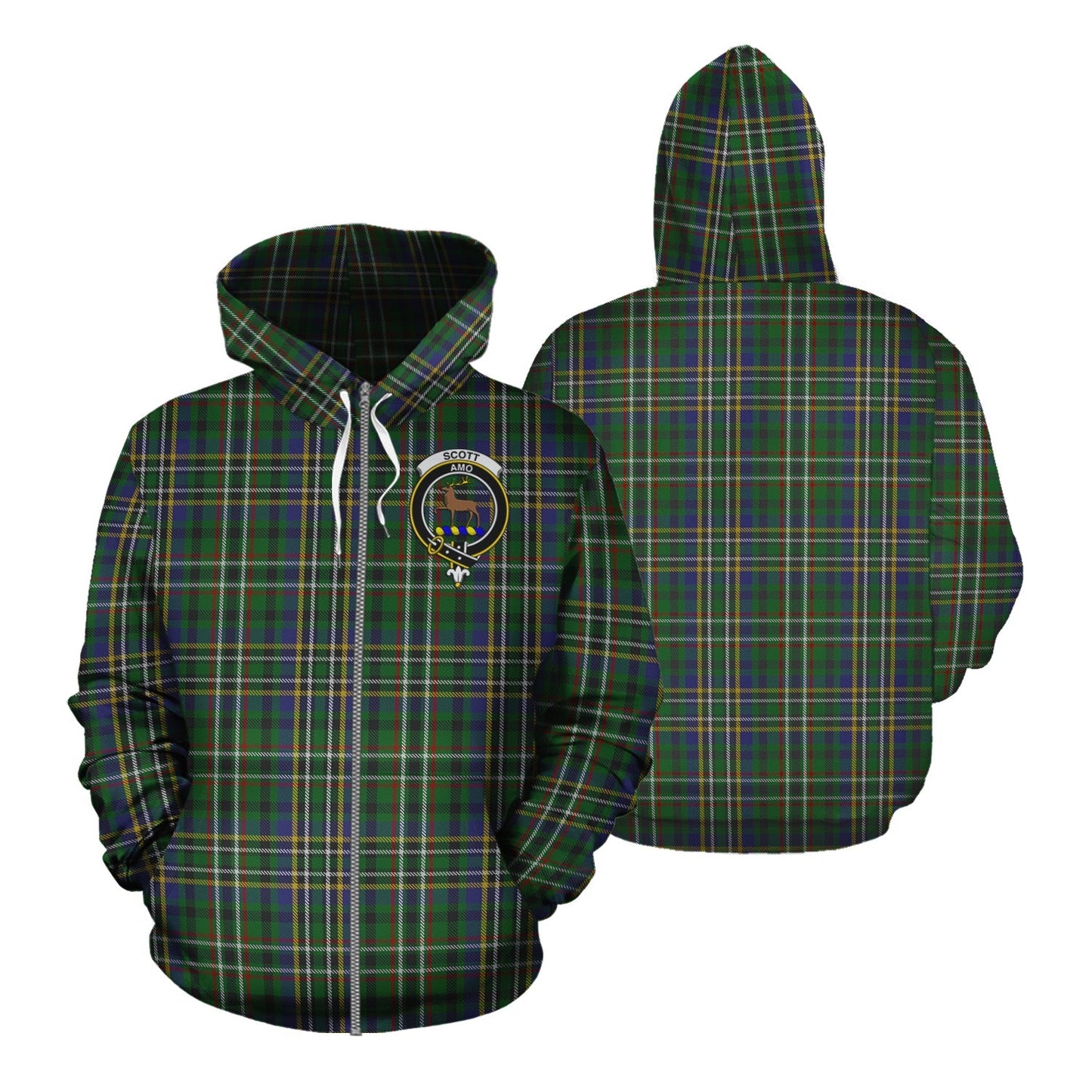 Printivon Scott Green Tartan Hoodie