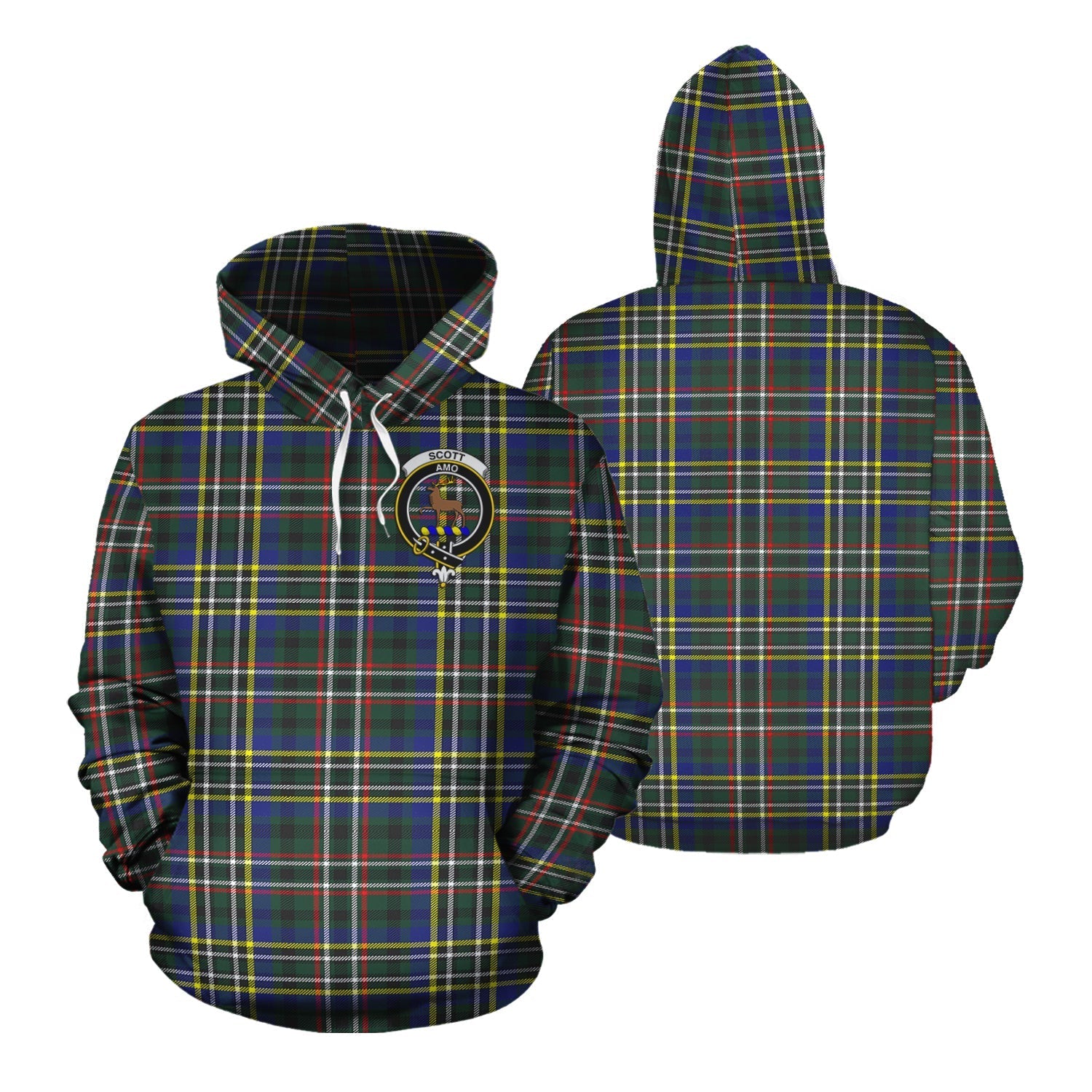 Printivon Scott Green Modern Tartan Hoodie