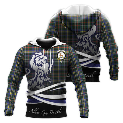 Printivon Scott Green Modern Tartan Scottish Lion Hoodie