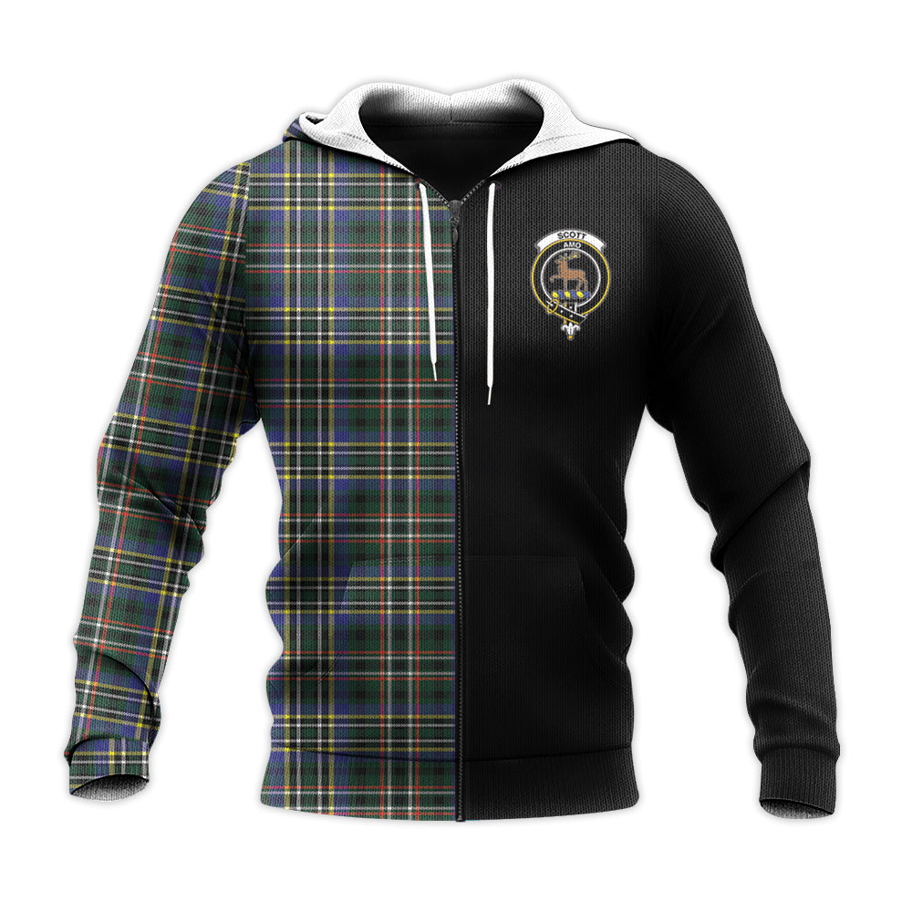 Printivon Scott Green Modern Tartan Personalize Half Hoodie
