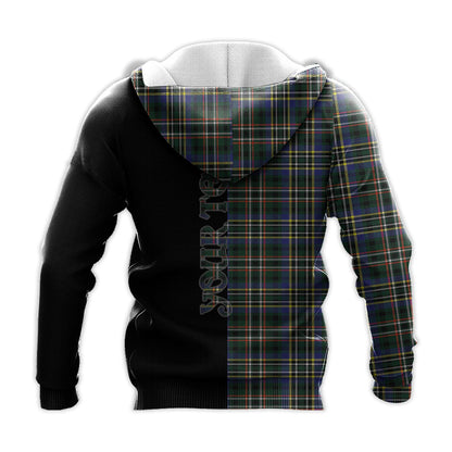 Printivon Scott Green Modern Tartan Personalize Half Hoodie