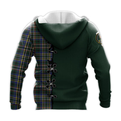 Printivon Scott Green Modern Tartan Hoodie Lion Rampant And Celtic Thistle Style