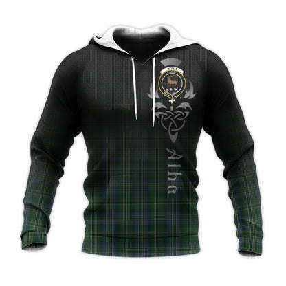 Printivon Scott Hunting Tartan Crest Alba Celtic Hoodie