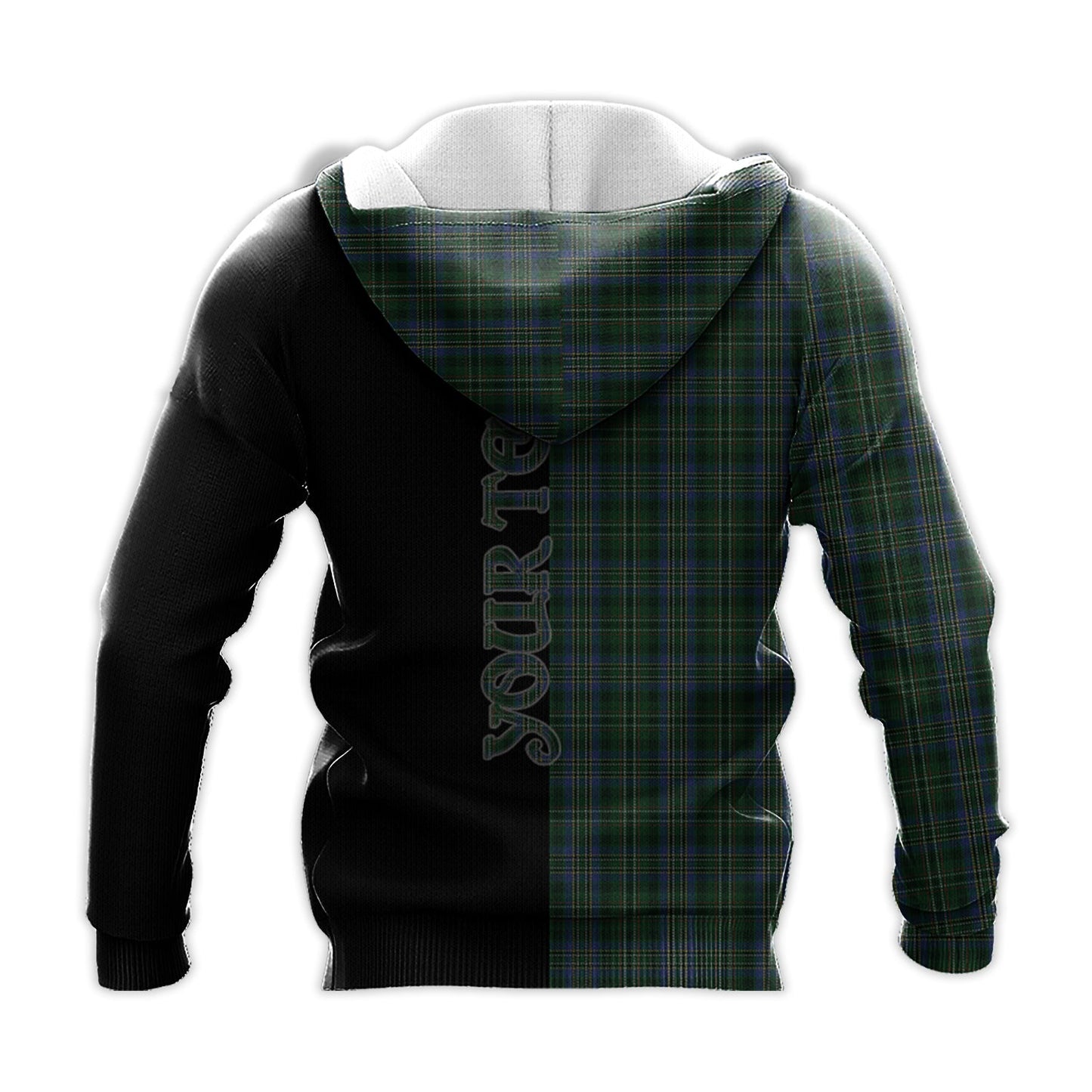 Printivon Scott Hunting Tartan Personalize Half Hoodie