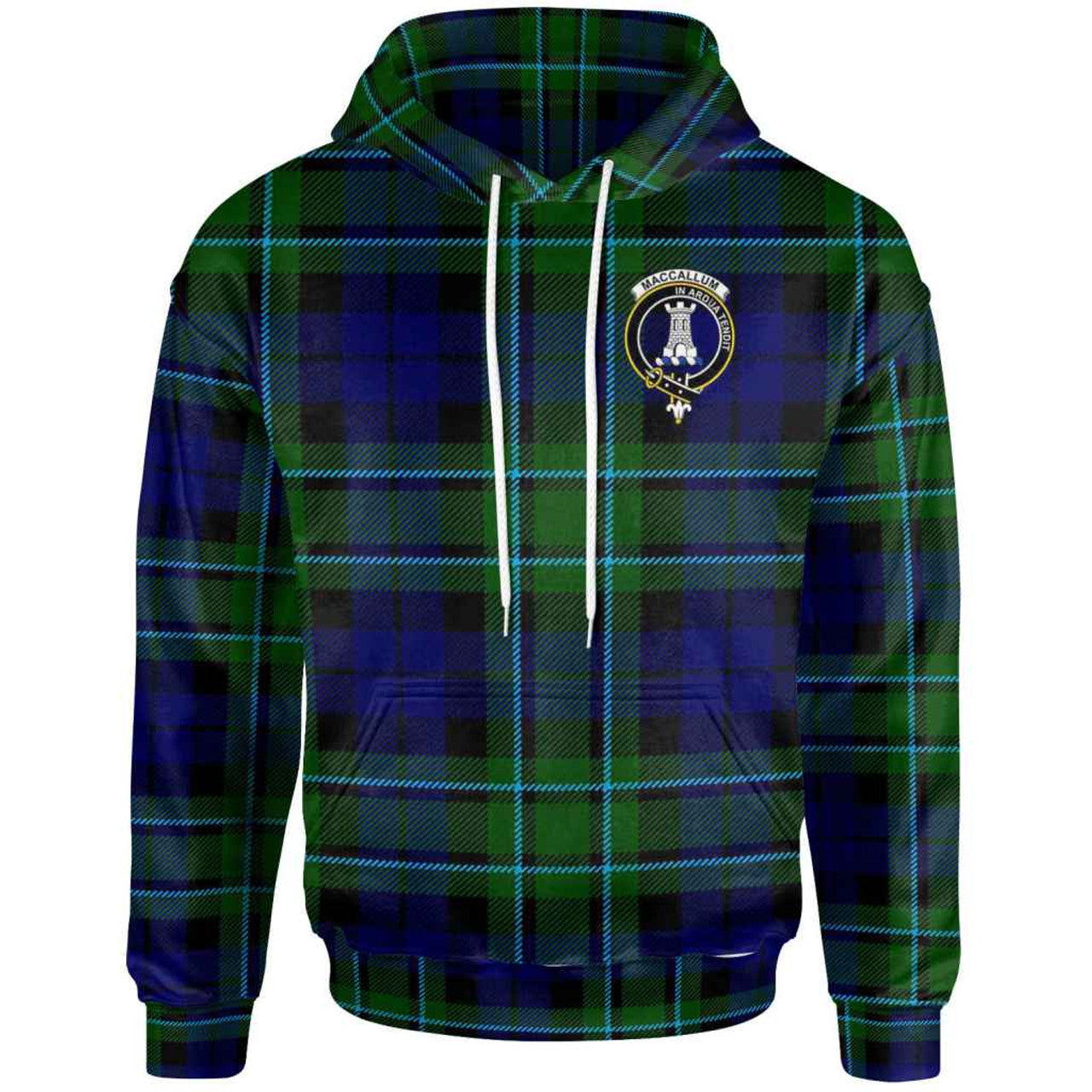 Printivon Scottish Maccallum Clan Crest Tartan Hoodie