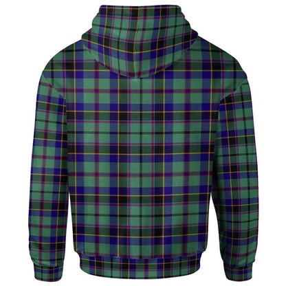 Printivon Scottish Stevenson Clan Tartan Zip Up Hoodie