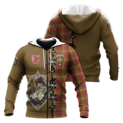 Printivon Scrymgeour Tartan Hoodie Lion Rampant And Celtic Thistle Style