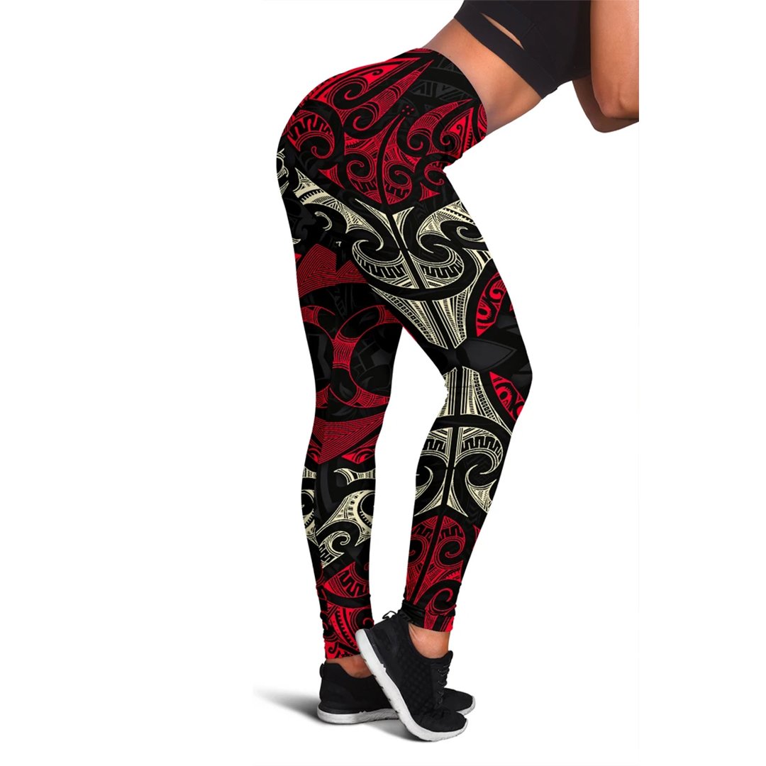 Maori Women Leggings - Polynesian Patterns Style