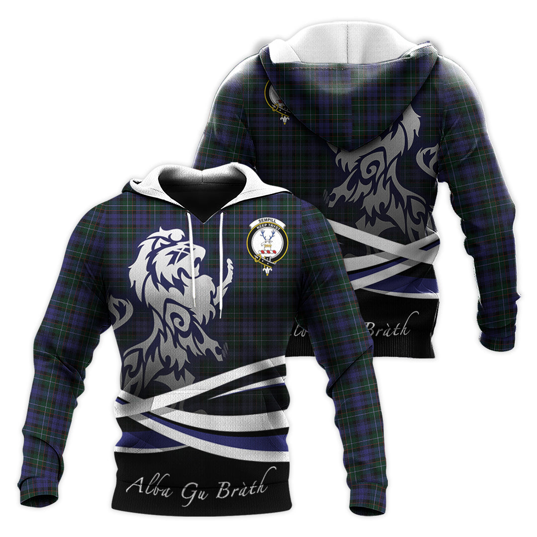 Printivon Sempill Tartan Scottish Lion Hoodie
