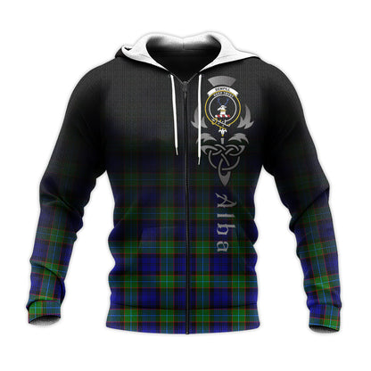 Printivon Sempill Modern Tartan Crest Alba Celtic Hoodie