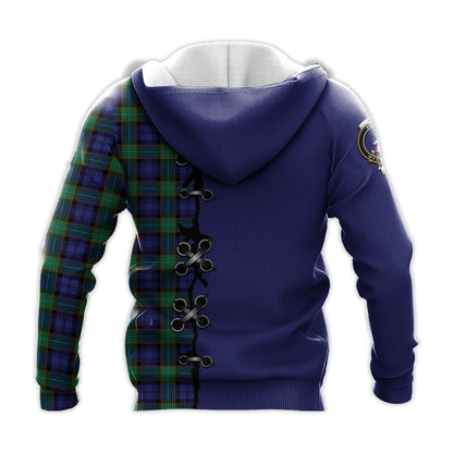 Printivon Sempill Modern Tartan Hoodie Lion Rampant And Celtic Thistle Style