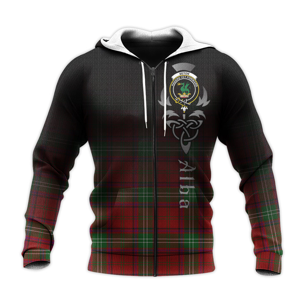 Printivon Seton Tartan Crest Alba Celtic Hoodie