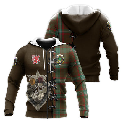 Printivon Seton Hunting Tartan Hoodie Lion Rampant And Celtic Thistle Style
