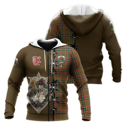 Printivon Seton Hunting Modern Tartan Hoodie Lion Rampant And Celtic Thistle Style