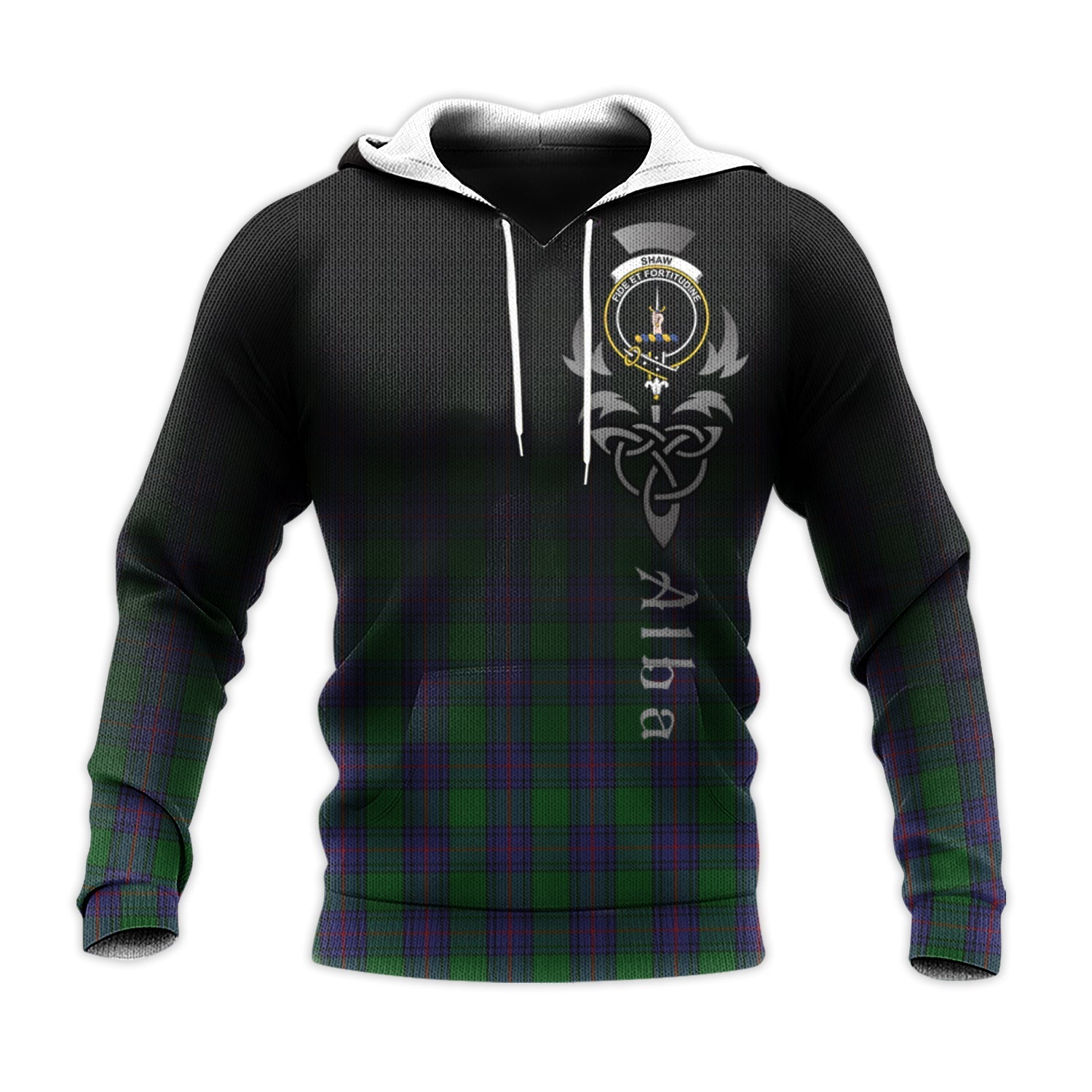 Printivon Shaw Tartan Crest Alba Celtic Hoodie