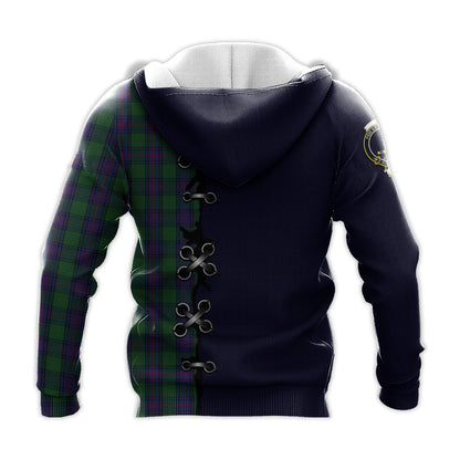 Printivon Shaw Tartan Hoodie Lion Rampant And Celtic Thistle Style