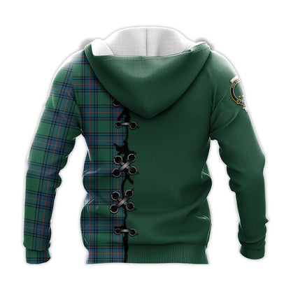 Printivon Shaw Ancient Tartan Hoodie Lion Rampant And Celtic Thistle Style