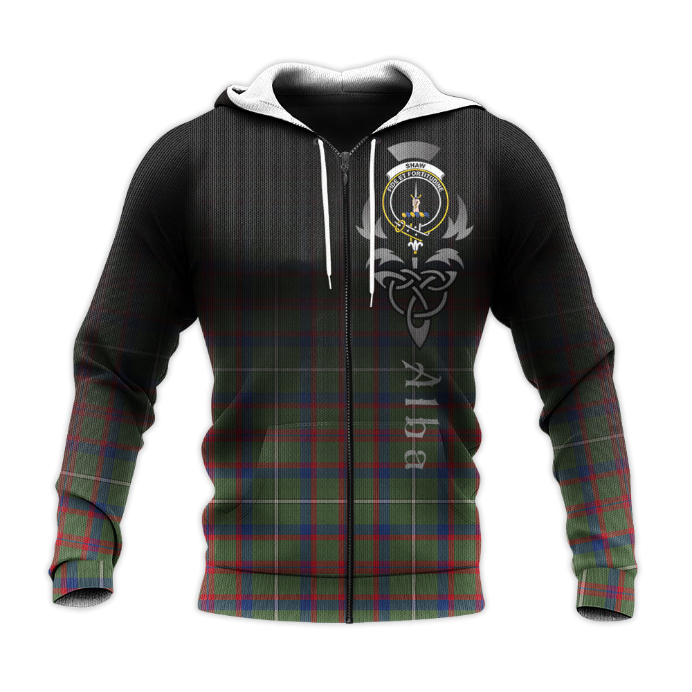 Printivon Shaw Green Modern Tartan Crest Alba Celtic Hoodie