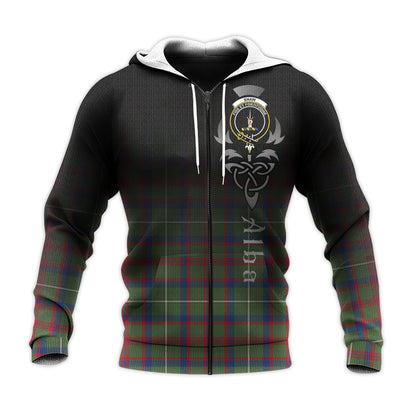 Printivon Shaw Green Modern Tartan Crest Alba Celtic Hoodie