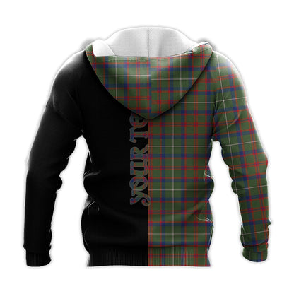 Printivon Shaw Green Modern Tartan Personalize Half Hoodie