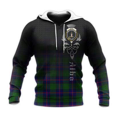 Printivon Shaw Modern Tartan Crest Alba Celtic Hoodie